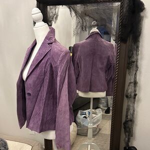 Women's Purple Leather Jacket